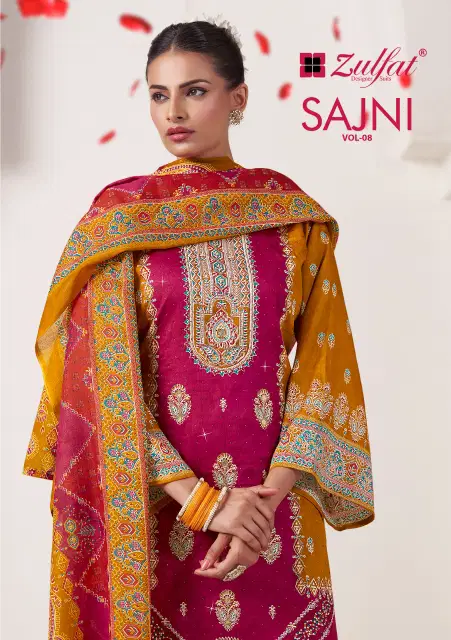 Sajni Vol 8 By Zulfat Jam Cotton Printed Bulk Dress Material Orders In India